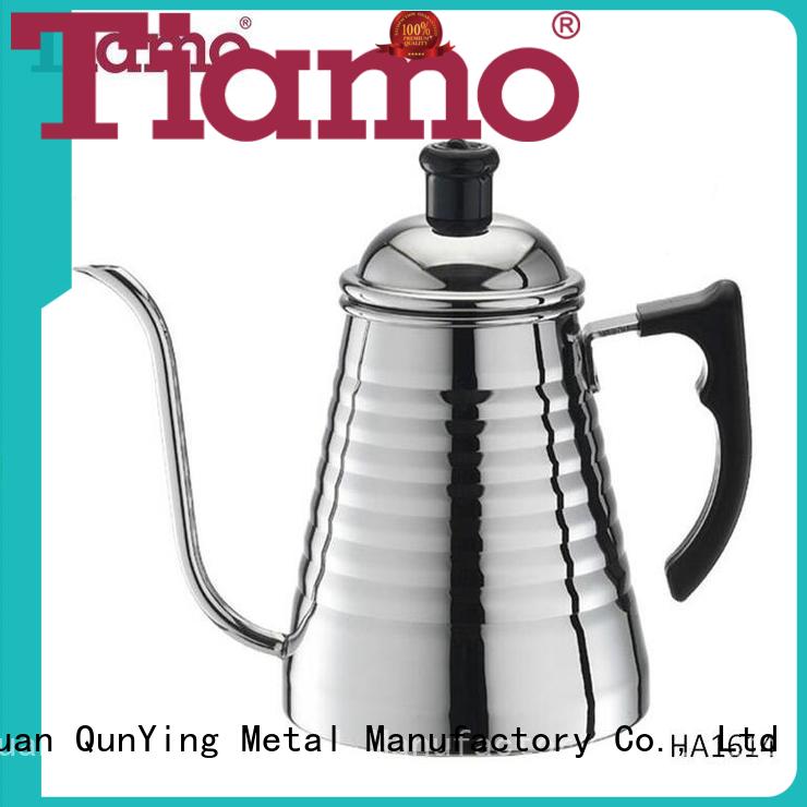 1.0L Tiamo Stainless Steel Mirror Finish Pour Over Coffee Pot (HA1614)