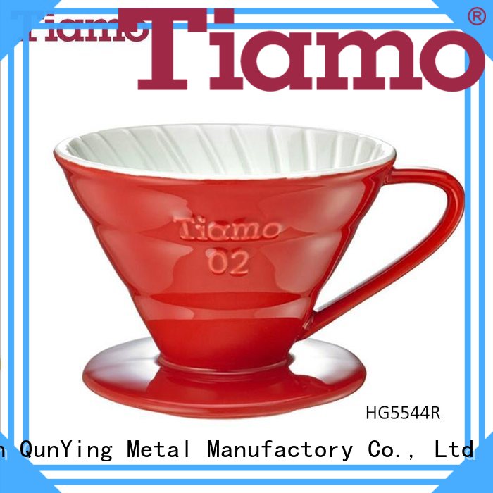 Tiamo Brand titanium pitcher custom stainless steel coffee dripper