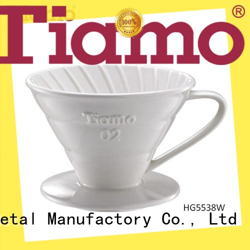 V02 Porcelain Coffee Dripper with Spoon and Filter for 2-4 Cups (HG5538W)