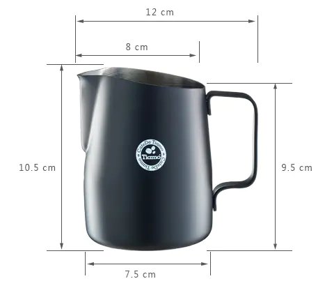 Stainless Steel Milk Jug Sharp Spout Black 450cc (HC7107BK)