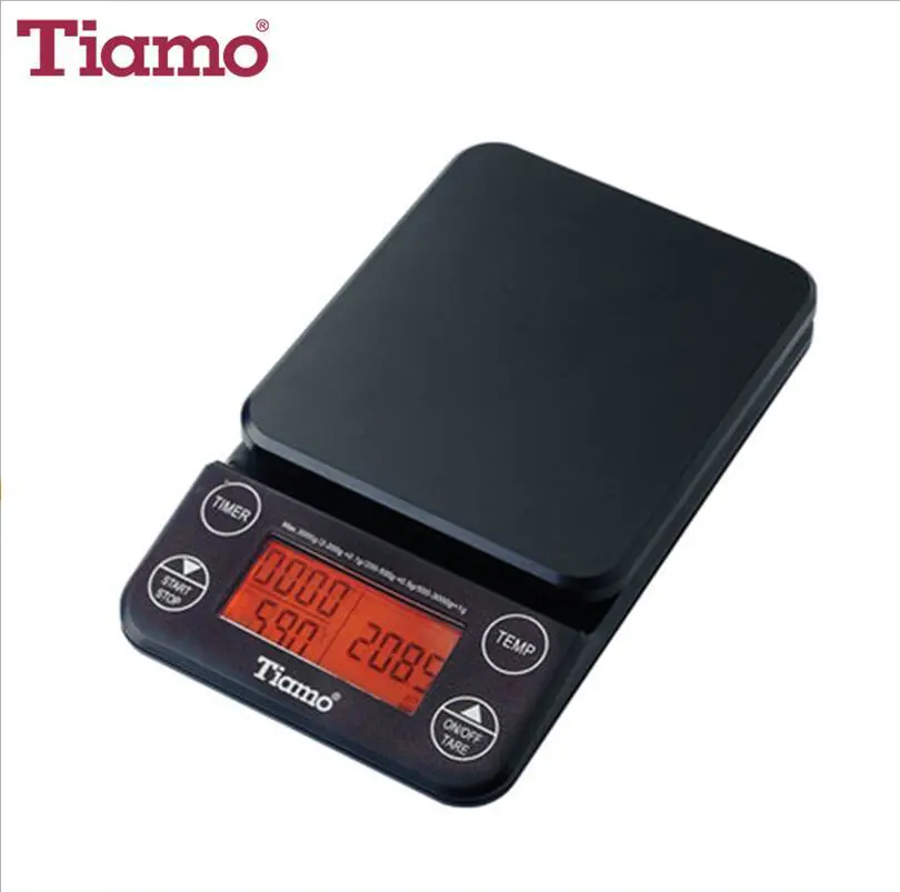 Tiamo KS-9005 Digital Scale with Timer and Temperature Control (Orange Light)