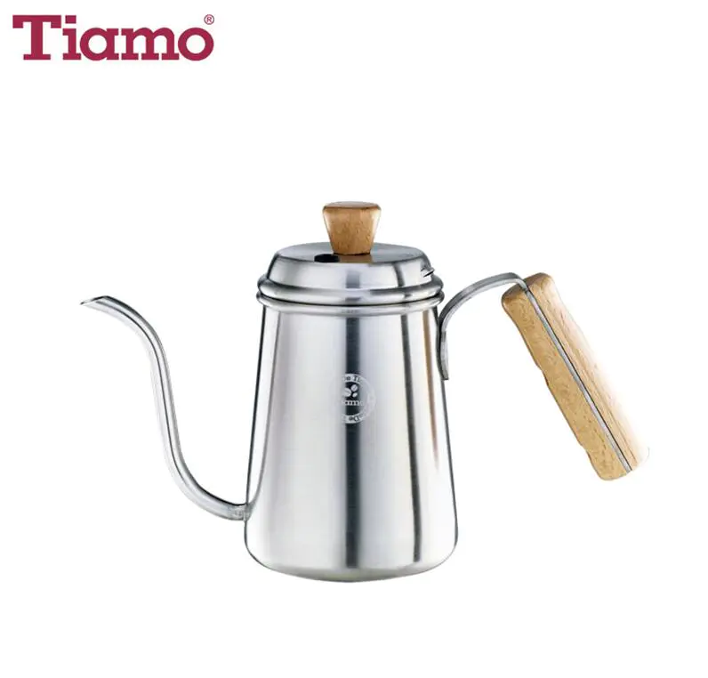 Stainless steel coffee pot w/ wooden handle 0.7L (Stain) (HA1656ST)