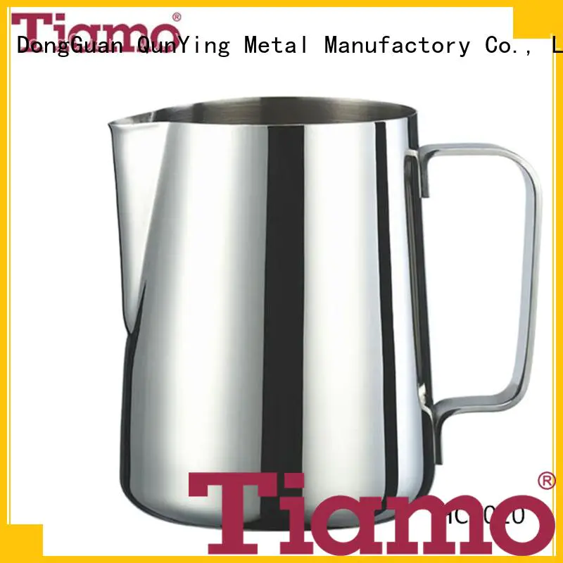 elegance glass stainless steel jug titanium shape Tiamo Brand