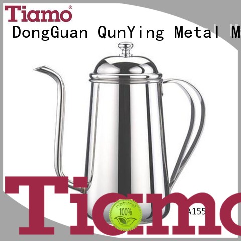 Tiamo black small coffee pot personalized for reseller