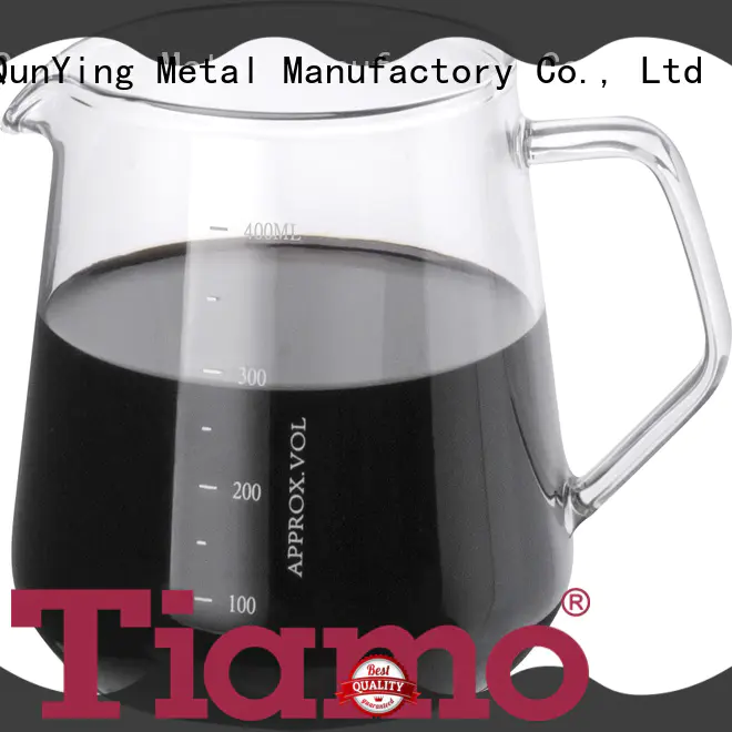 Tiamo clear glass coffee carafe company for business
