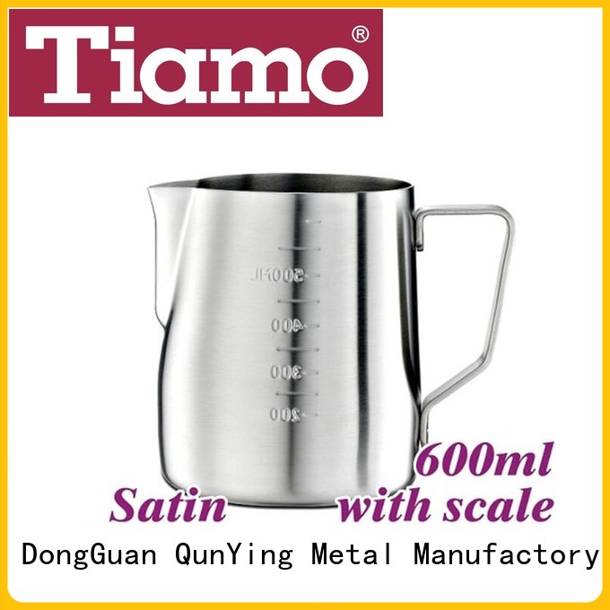 grinderblack Custom spiral milk pitcher thin Tiamo