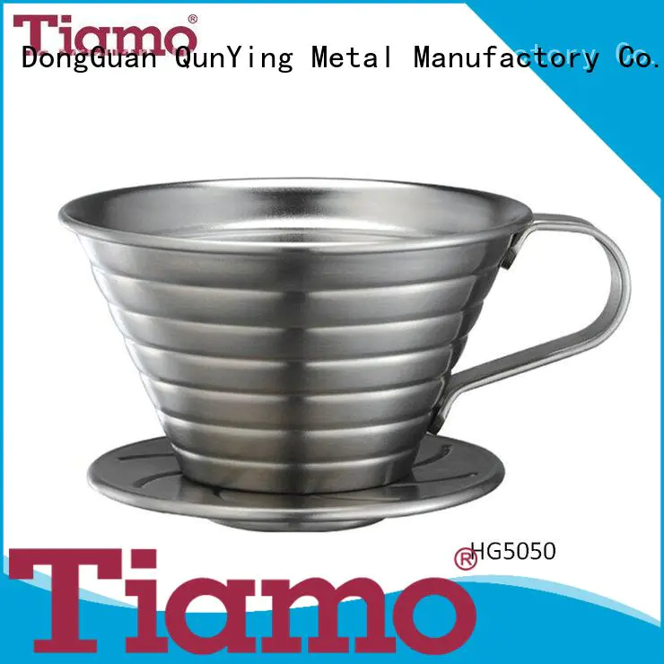 stainless steel coffee dripper silicone heatproof Tiamo Brand