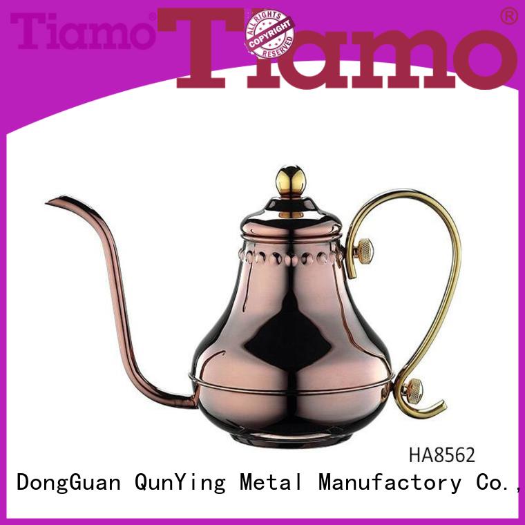 0.42L Mirror Finish Bronzed Color Pour Over Coffee Pot (HA8562)