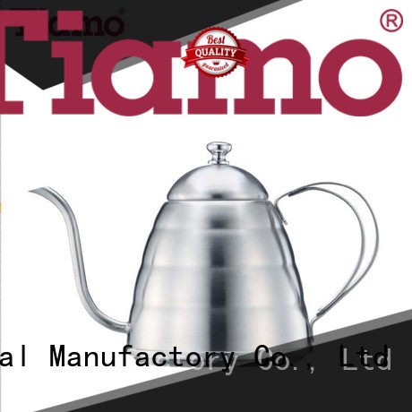 Tiamo satin small coffee pot personalized for coffee shop