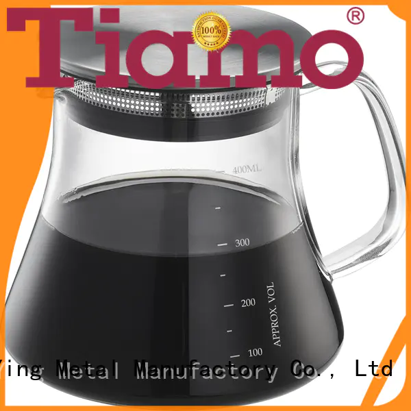 Tiamo range glass coffee carafe manufacturers for trader