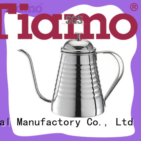 Tiamo good quality stainless steel coffee pot personalized for coffee shop