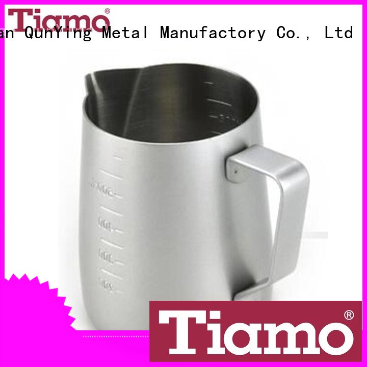 milk stainless steel jug pour grinderblack Tiamo Brand