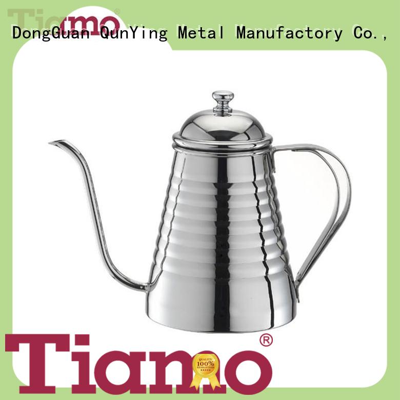 Tiamo long small coffee pot personalized for dealer