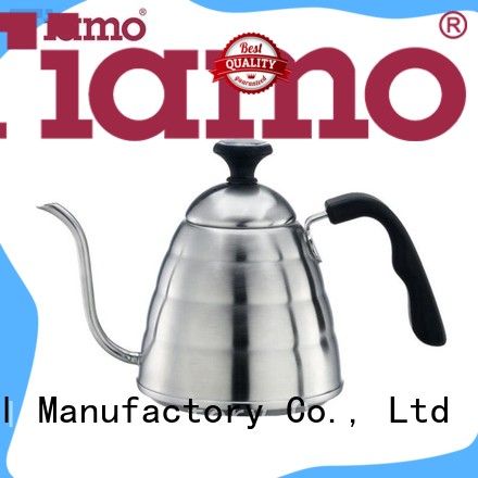 Tiamo pour stainless steel coffee pot personalized for coffee shop