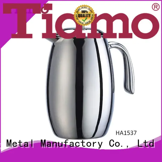 Tiamo white stainless steel french press coffee maker hot sale for wholesale