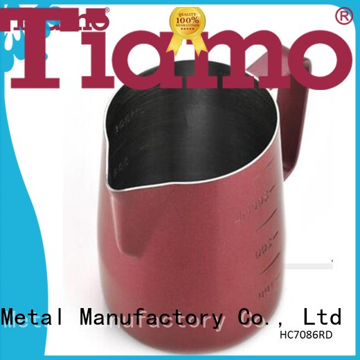 Tiamo scale stainless steel milk jug exporter for reseller