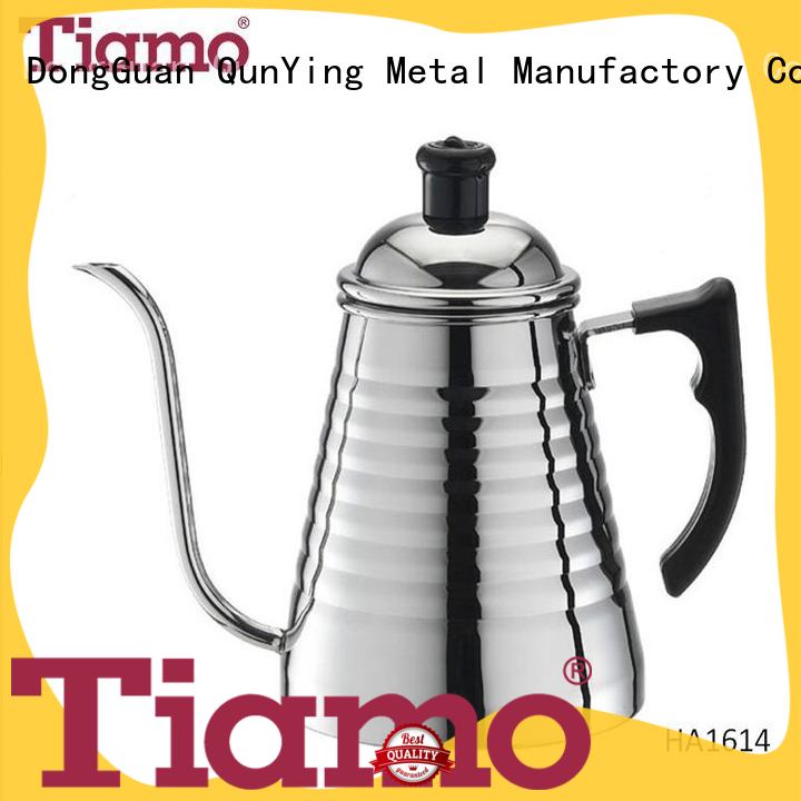 Tiamo black small coffee pot personalized for dealer